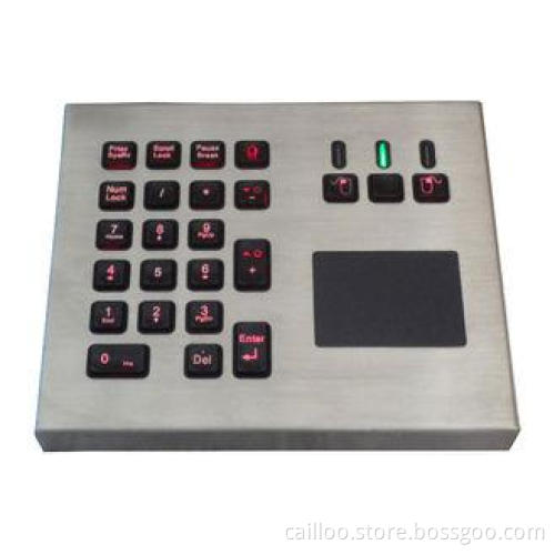Backlight Vandalproof Industrial Touchpad With Numeric Keyp